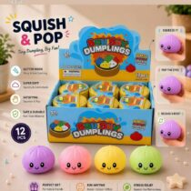 فیجت اسکویشی دامپلینگ خامه ای چراغدار سایز بزرگ Squishy Dumpling